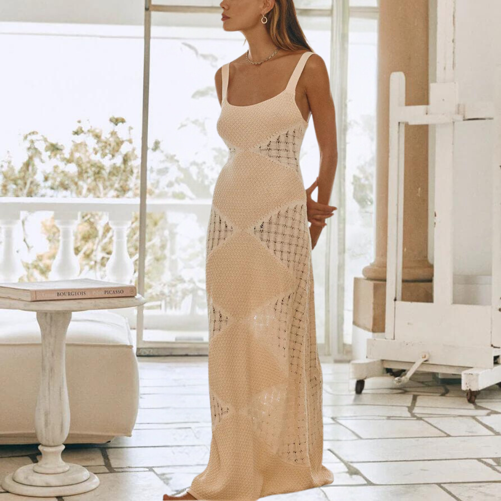 Zaida - Fashionable Knitted Long Dress for Summer