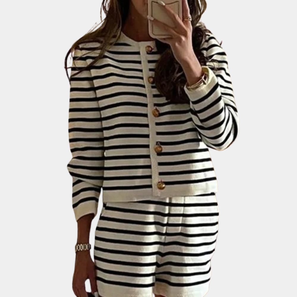 Tassa - Summer Striped Elegance 2-Piece Set