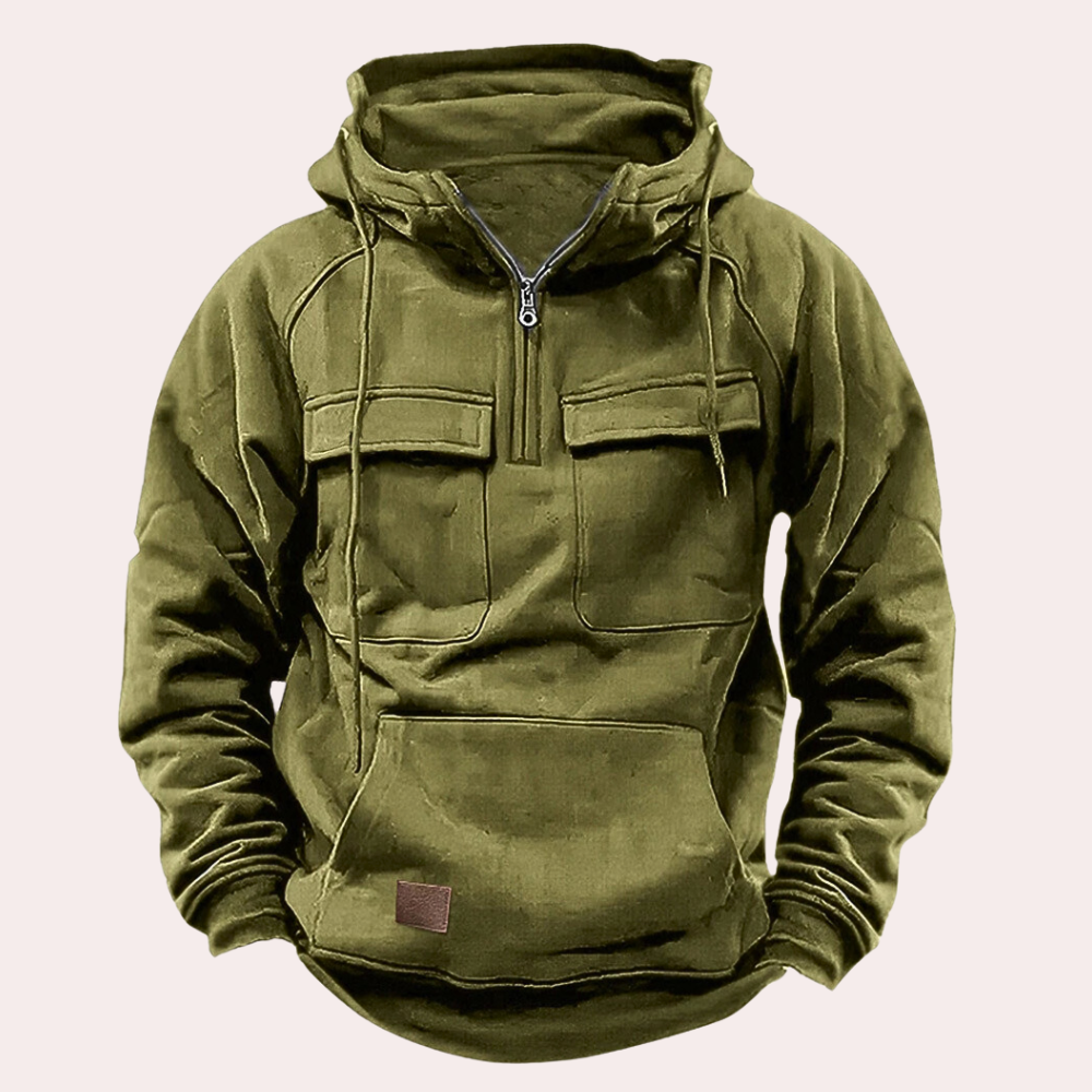 Sergej – Trendy Men's Hoodie with Modern Pockets for Summer