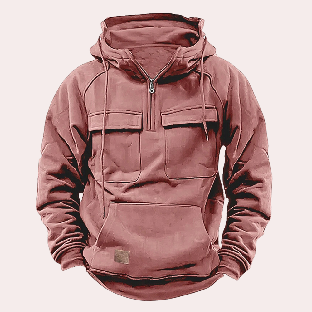 Sergej – Trendy Men's Hoodie with Modern Pockets for Summer