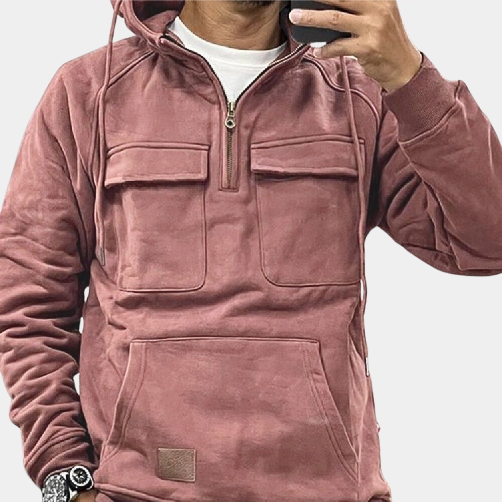 Sergej – Trendy Men's Hoodie with Modern Pockets for Summer