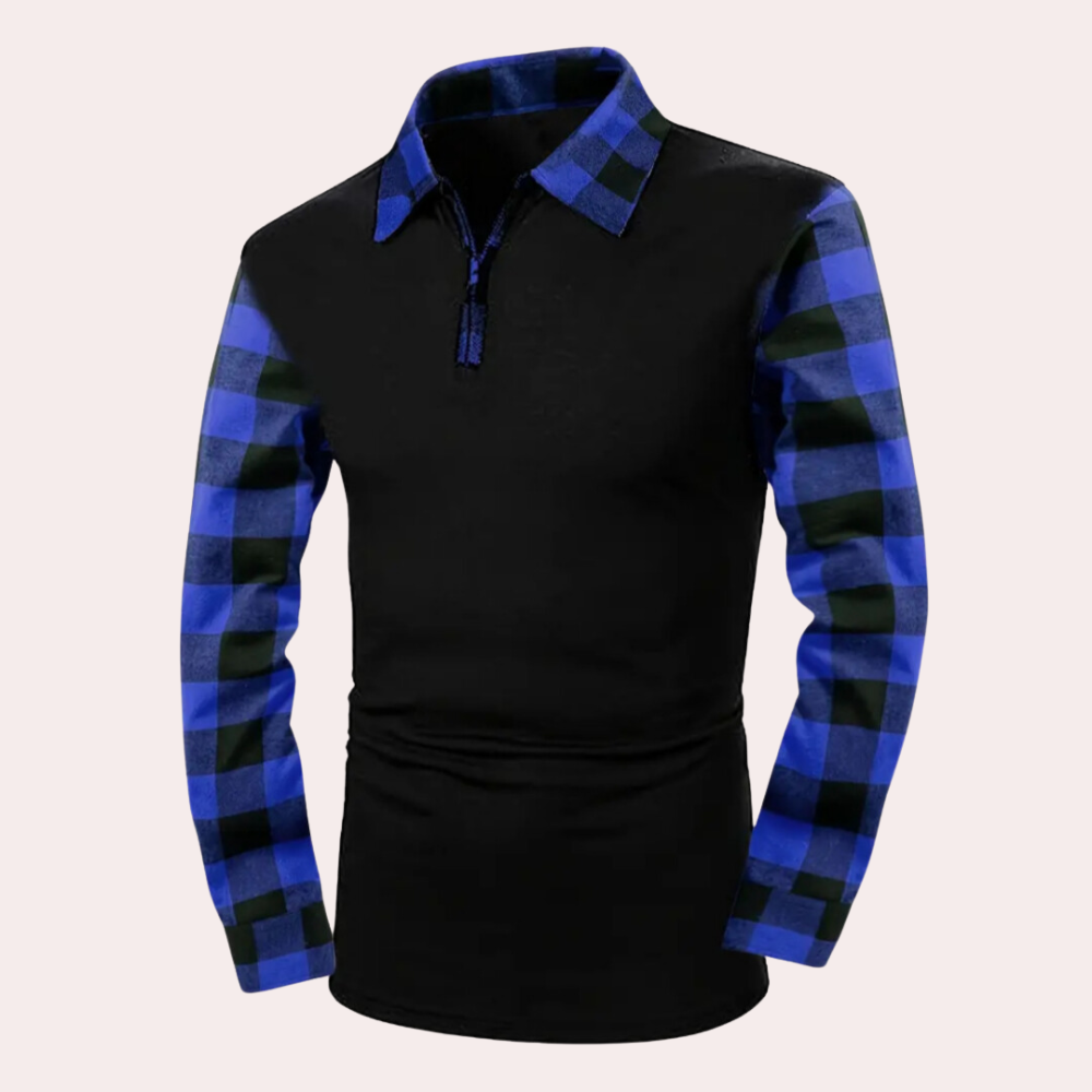 Vincente - Modern Checked Shirt with Long Sleeves for Summer