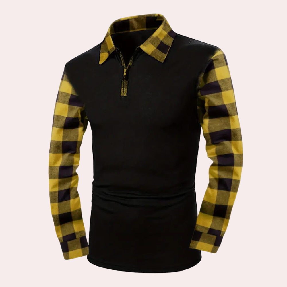 Vincente - Modern Checked Shirt with Long Sleeves for Summer