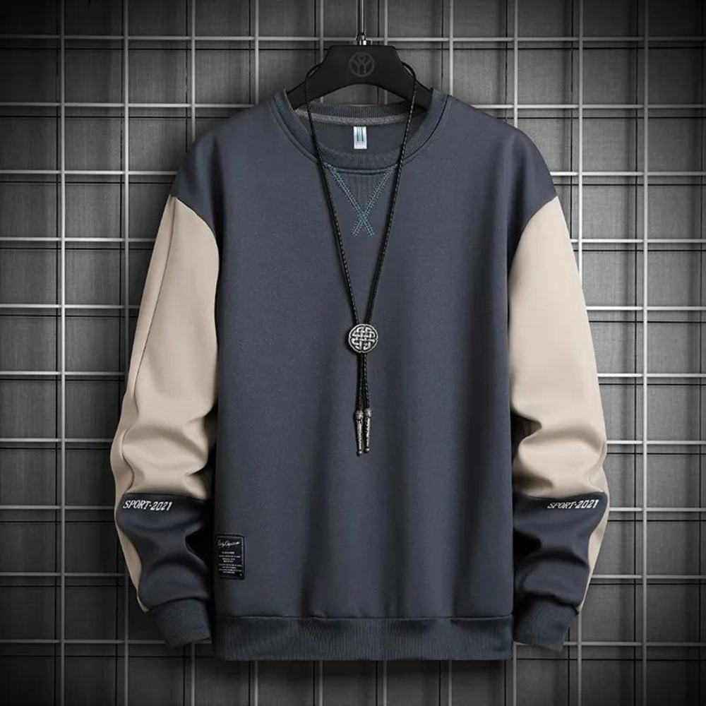 Alexandro - Stylish Summer Sweatshirt with Colour Contrast for Men
