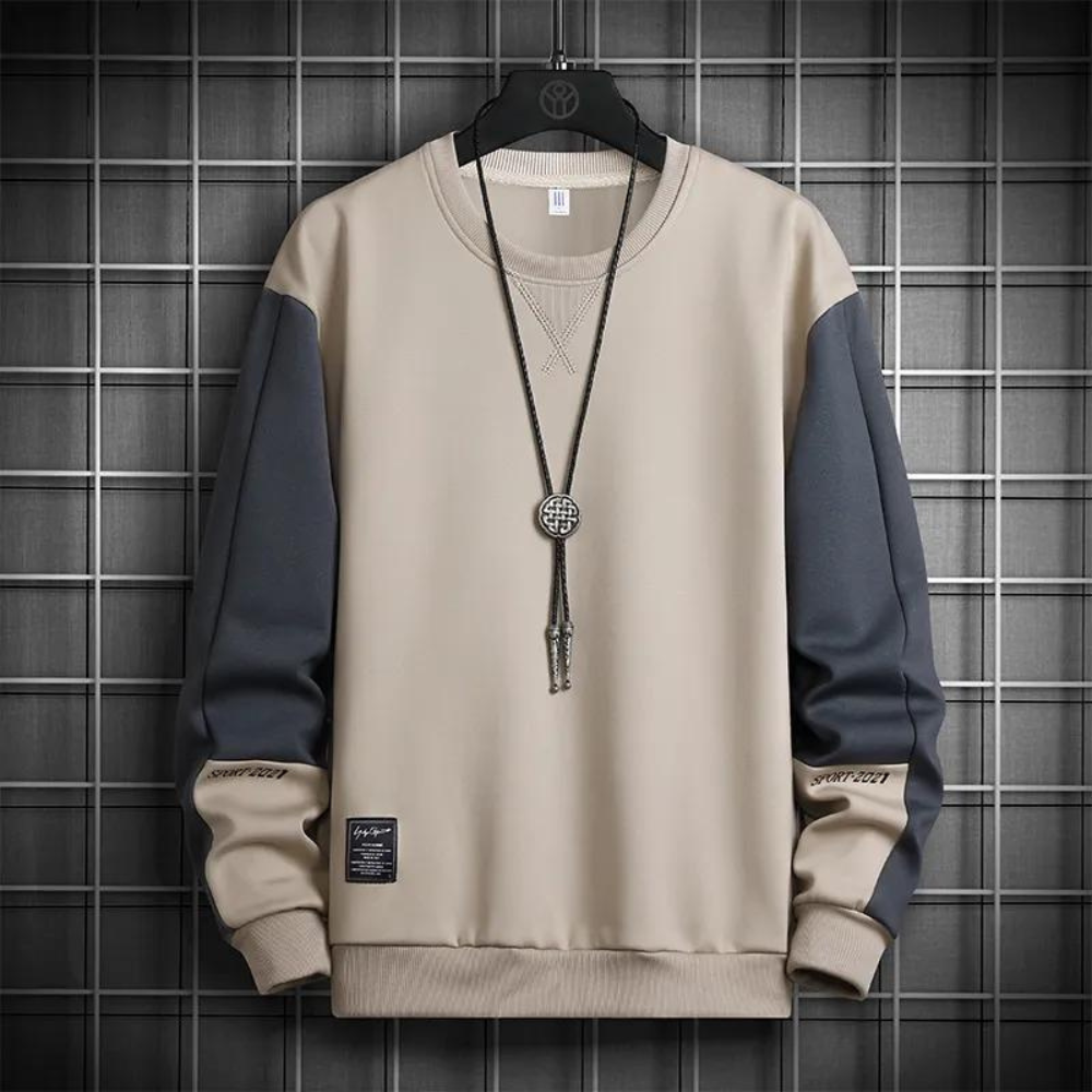Alexandro - Stylish Summer Sweatshirt with Colour Contrast for Men