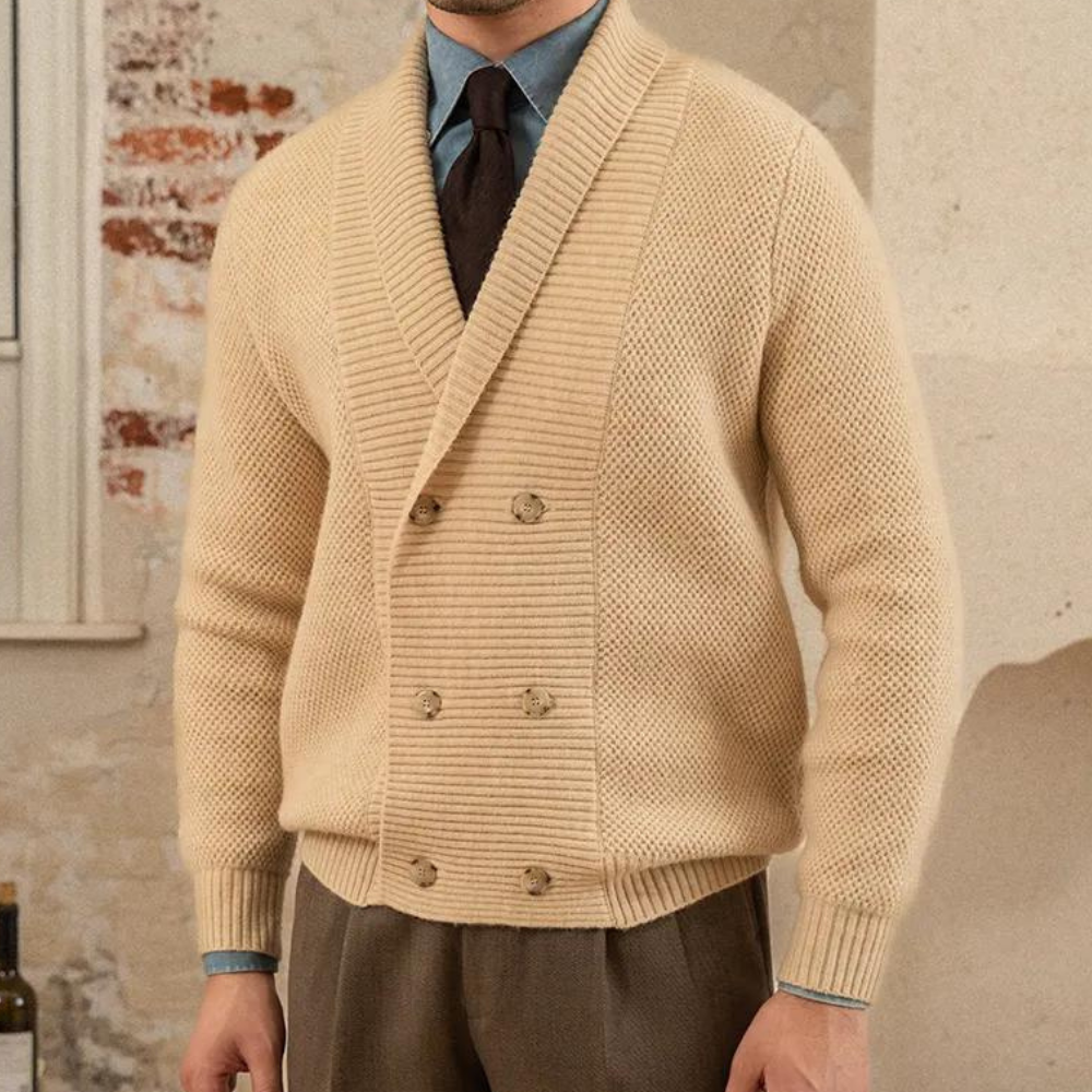 Thierry - Modern knitted men's waistcoat for summer