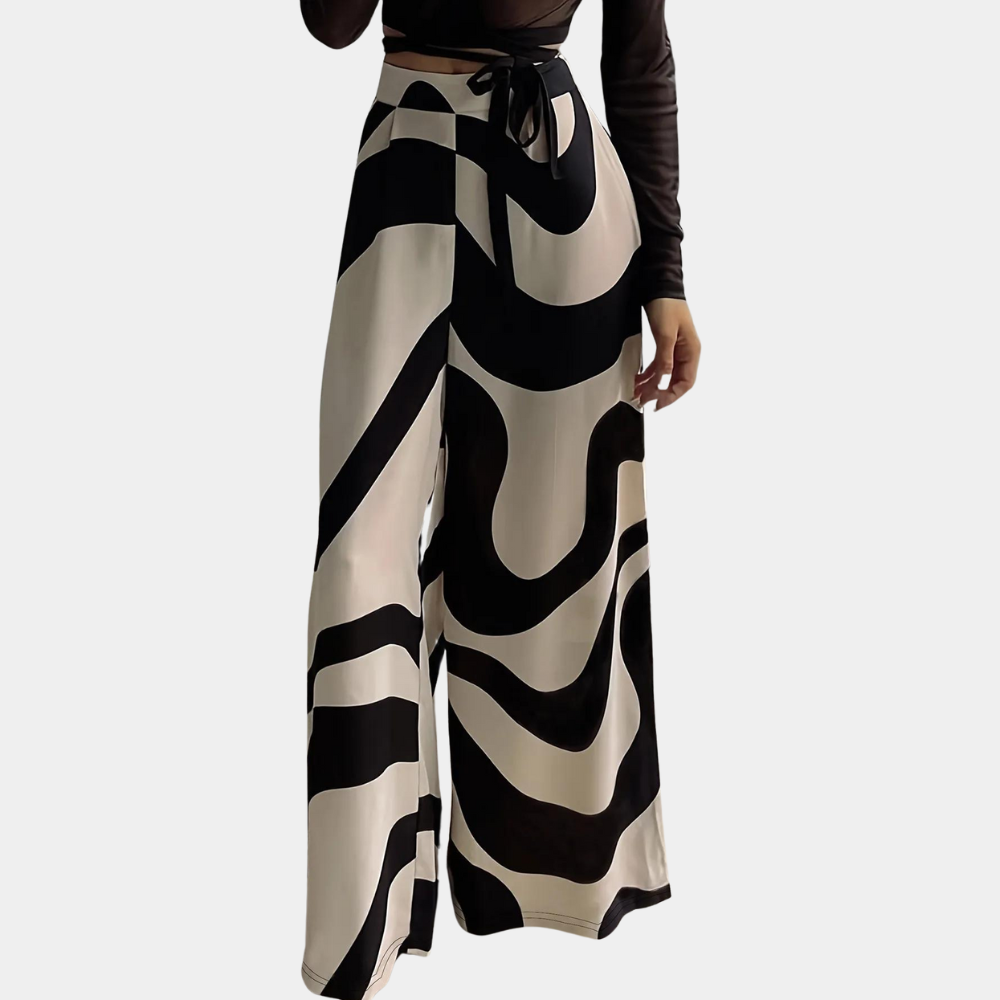 Fisseha - Stylish Women's Wide Leg Trousers with High Waist for Summer