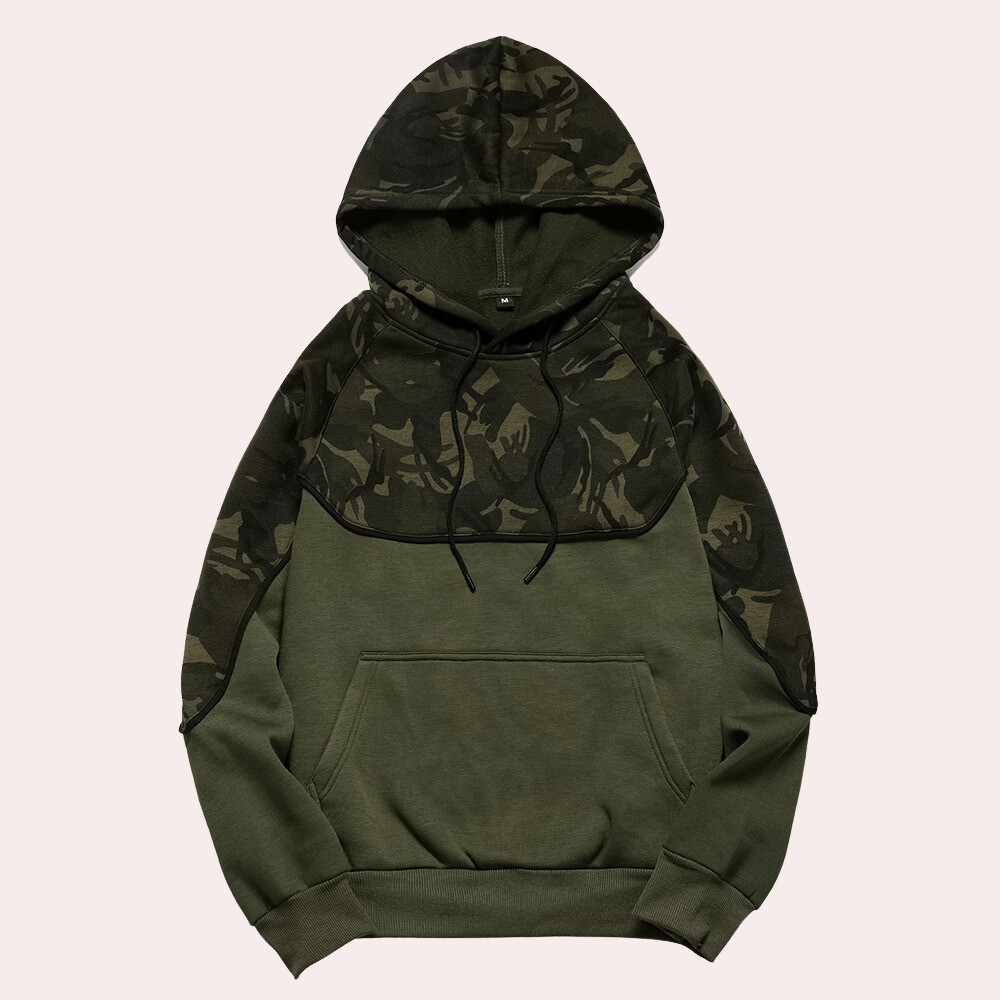 Antonis - Light Summer Men's Hoodie with Camouflage Pattern
