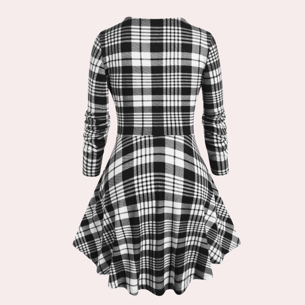 Andrada - Elegant Summer Checked Dress for Women