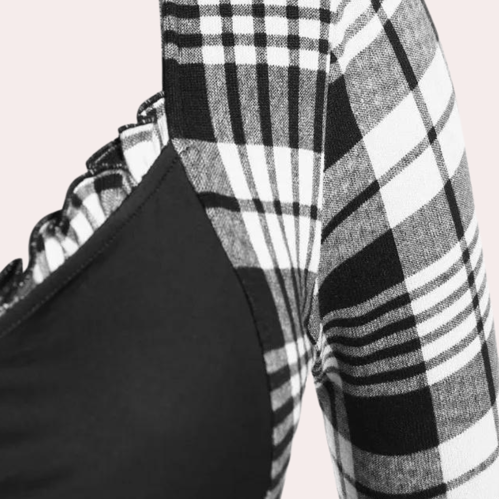Andrada - Elegant Summer Checked Dress for Women