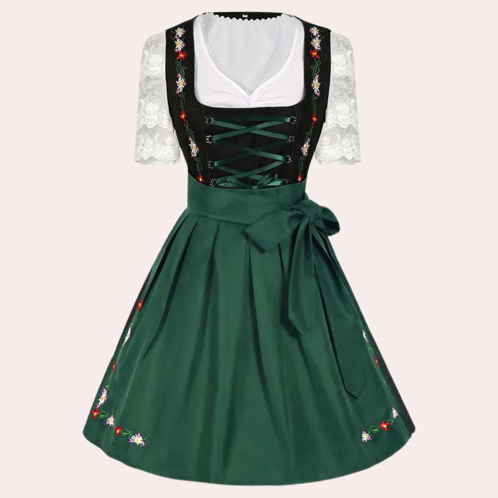 Andrina - Ladies' Summer Oktoberfest Dirndl with Lace Sleeves