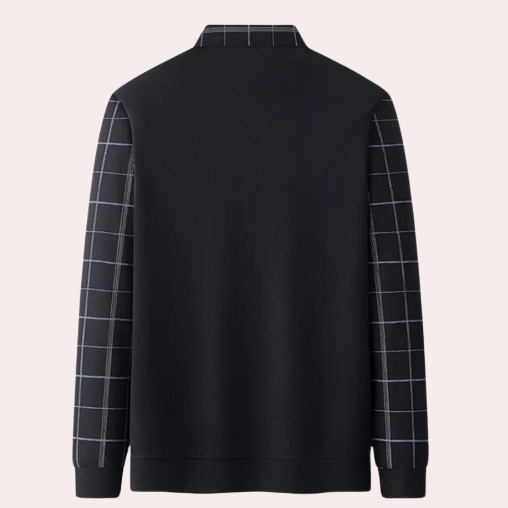Bram - Elegant Knitted Checked Summer Sweater for Men