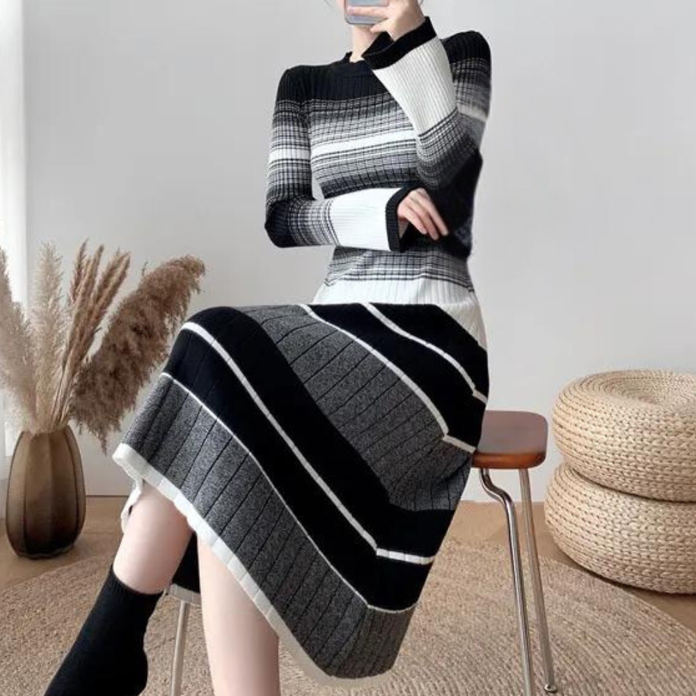 Betina - Casual and Elegant Striped Summer Dress for Women
