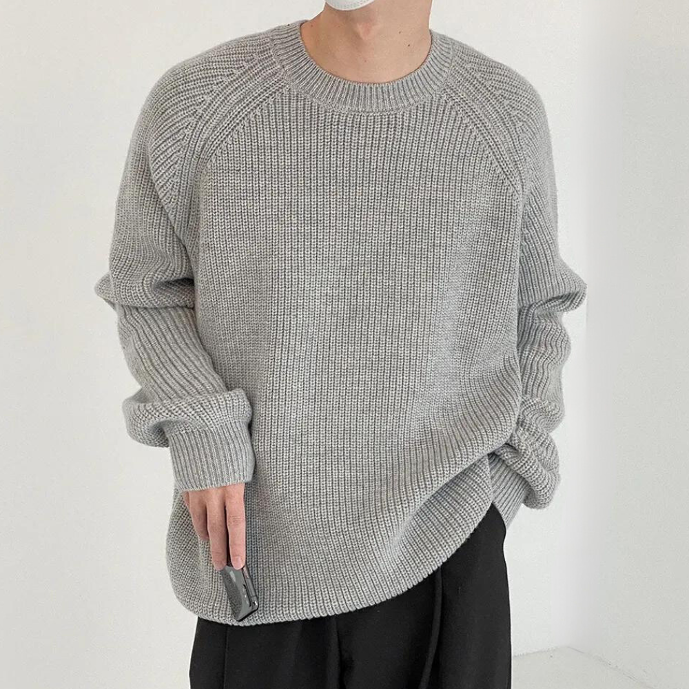 Audrick - Versatile Spring/Summer Long Sleeve Knitted Jumper for Men