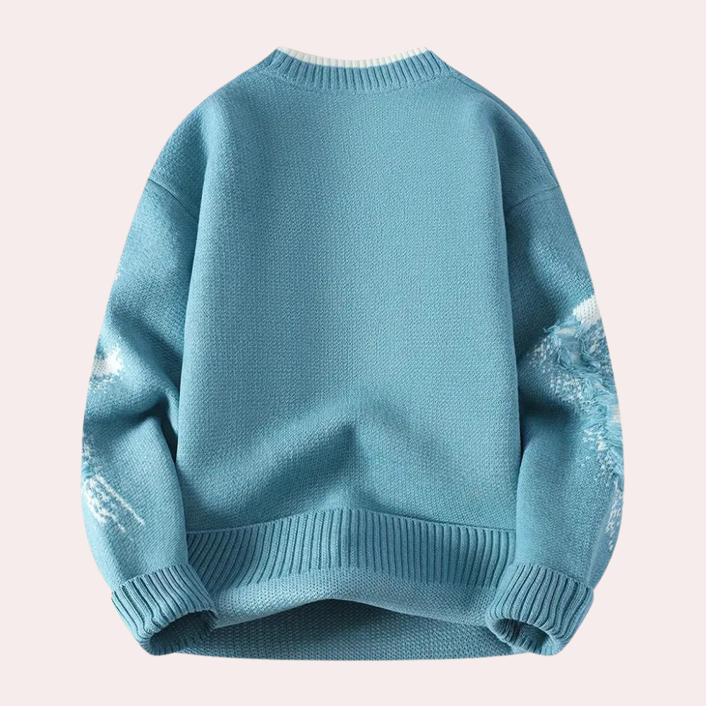 Troilus - Casual Distressed Knitted Sweater for Men