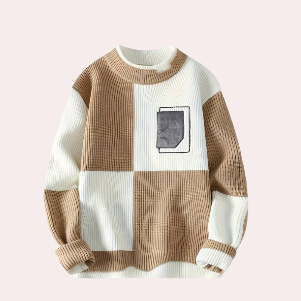 Agoston - Trendy Colour Block Summer Pullover for Men