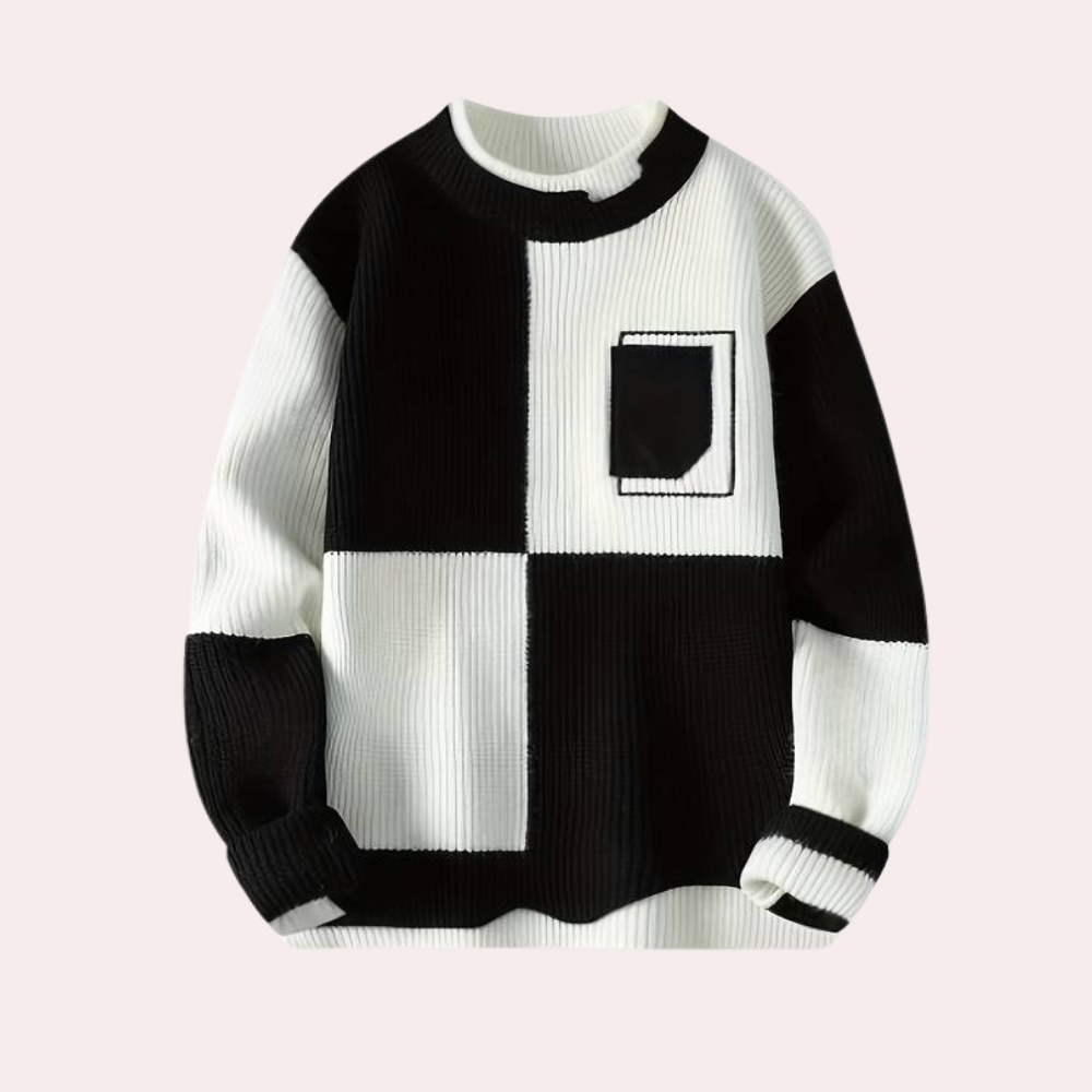 Agoston - Trendy Colour Block Summer Pullover for Men