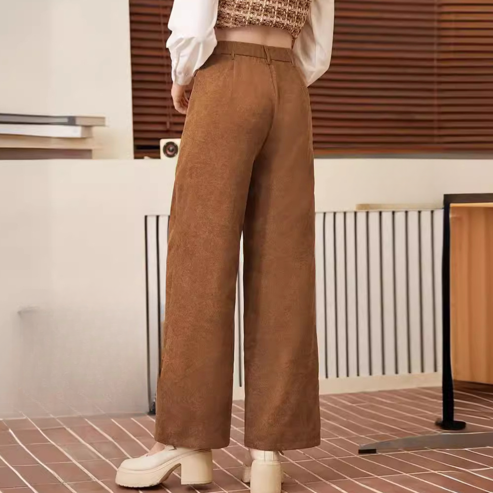 Graciella - Elegant ladies' trousers with a high waist for summer