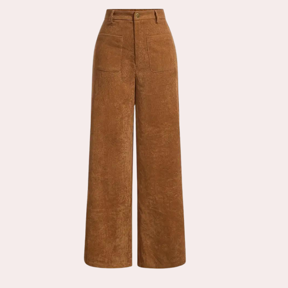 Graciella - Elegant ladies' trousers with a high waist for summer