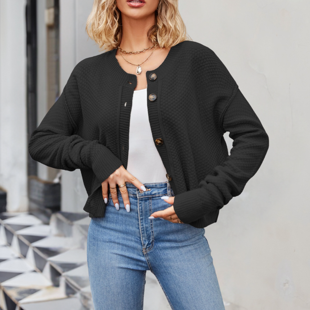 Amaryllis - Luxe knitted women's cardigan for summer