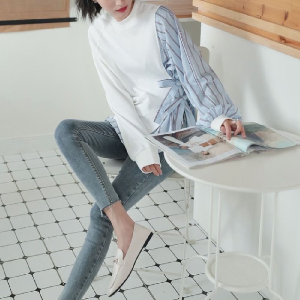 Aliz - Effortlessly Elegant Striped Summer Shirt