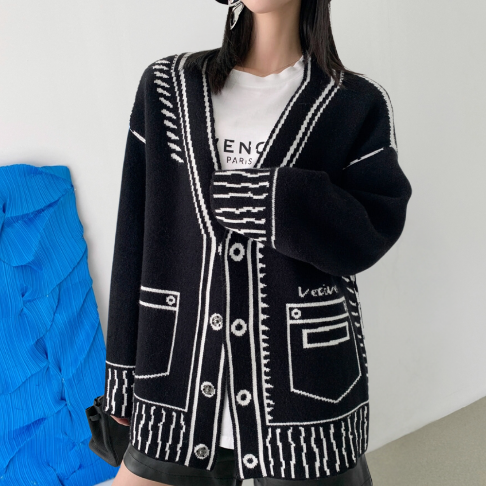 Theodosia - Playful Summer Prints Ladies' Cardigan