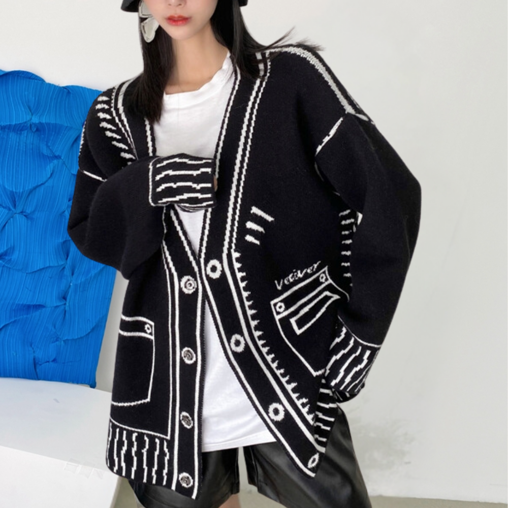 Theodosia - Playful Summer Prints Ladies' Cardigan