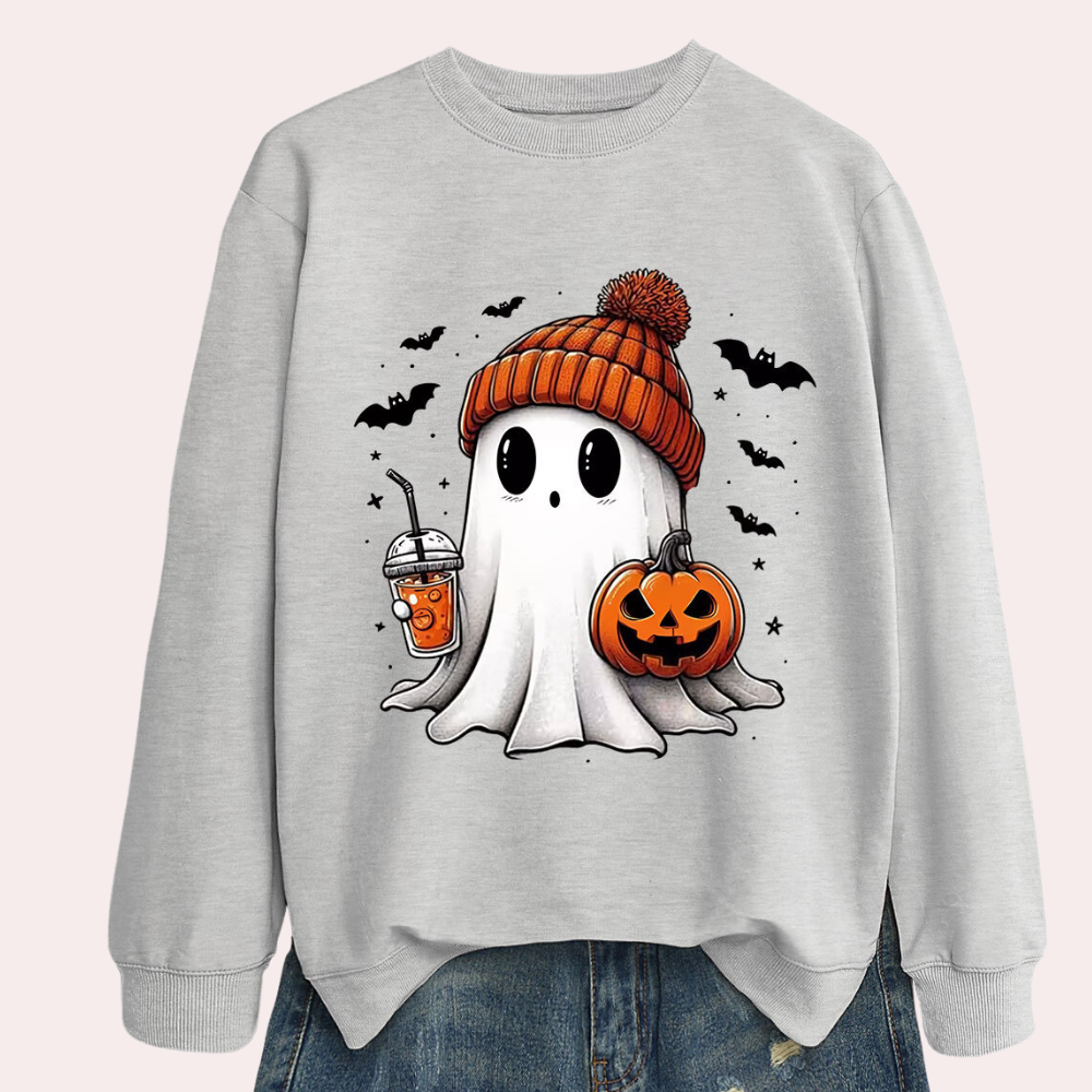 Cintia - Light and Spooky Halloween Sweatshirt for Women - Summer Edition