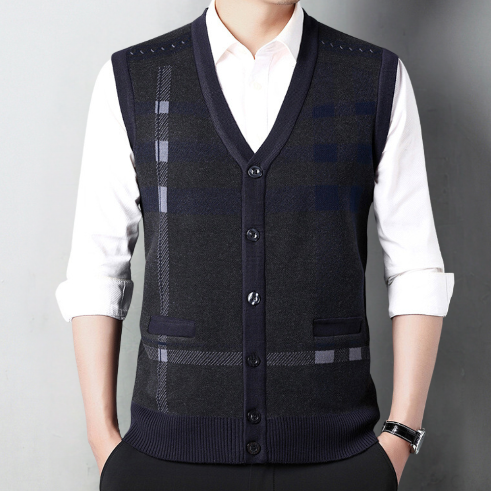 Vidor - Modern Knitted Men's Cardigan for Summer