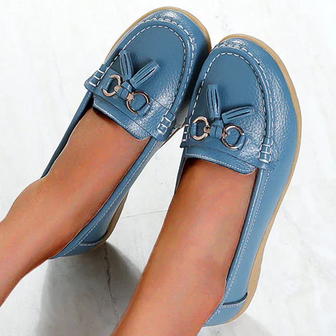 CARLLA - Elegant Leather Slip-Ons for Women - Perfect for Spring and Summer