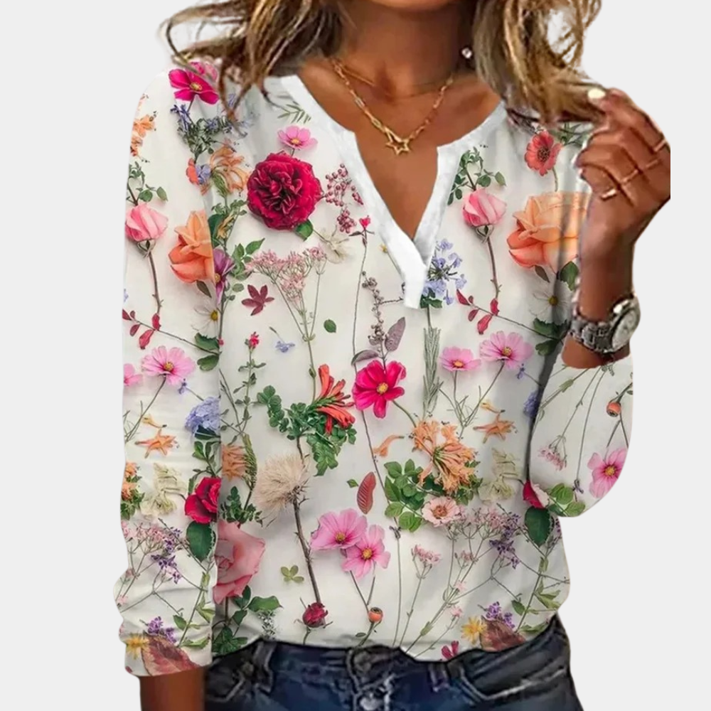 Casual Summer Floral Women's Blouse