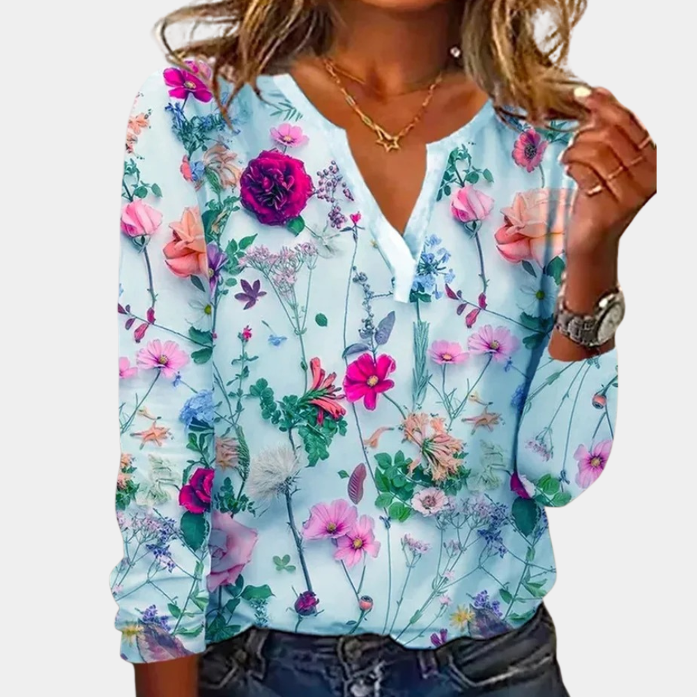 Casual Summer Floral Women's Blouse