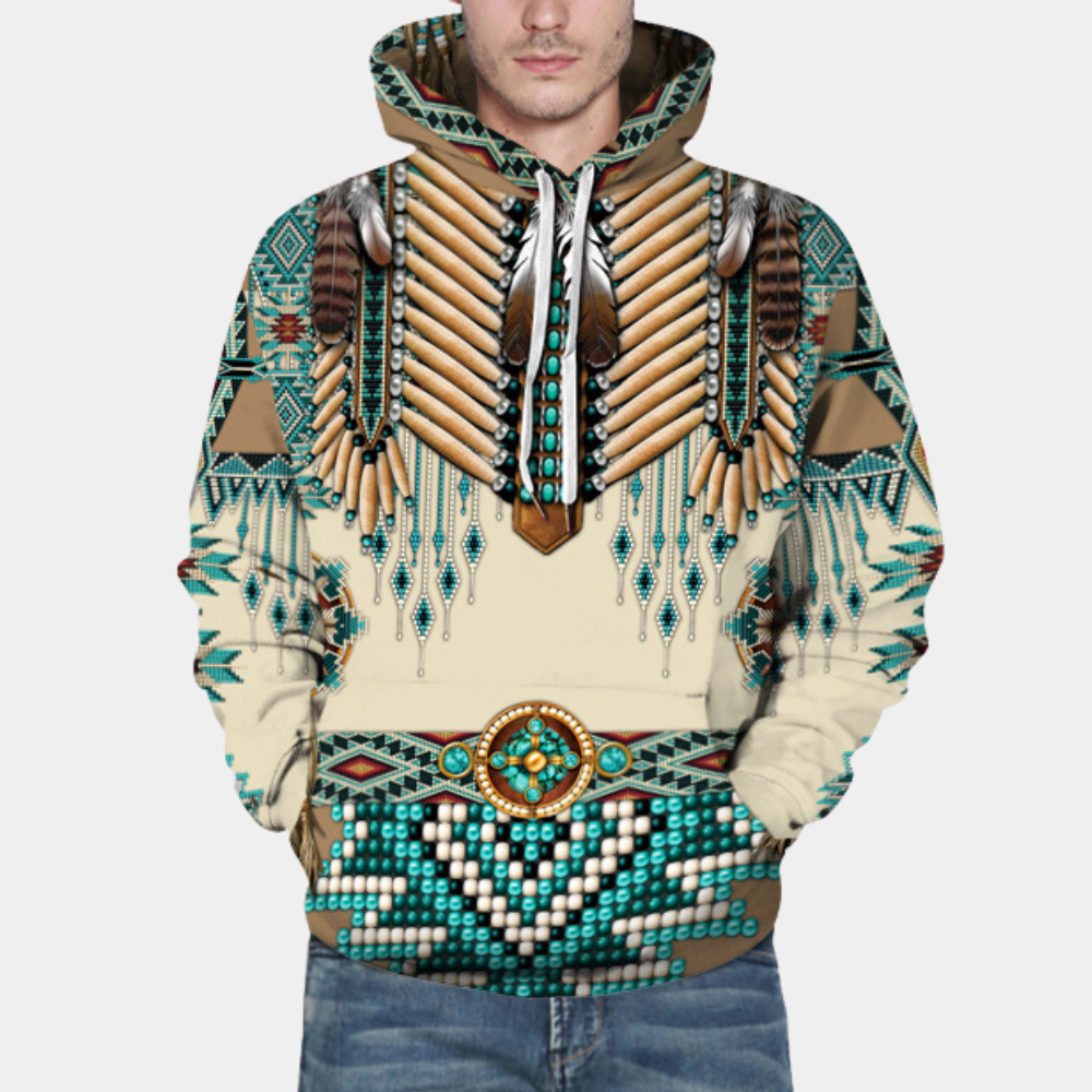 ALVARO - Comfortable Printed Summer Hoodie for Men