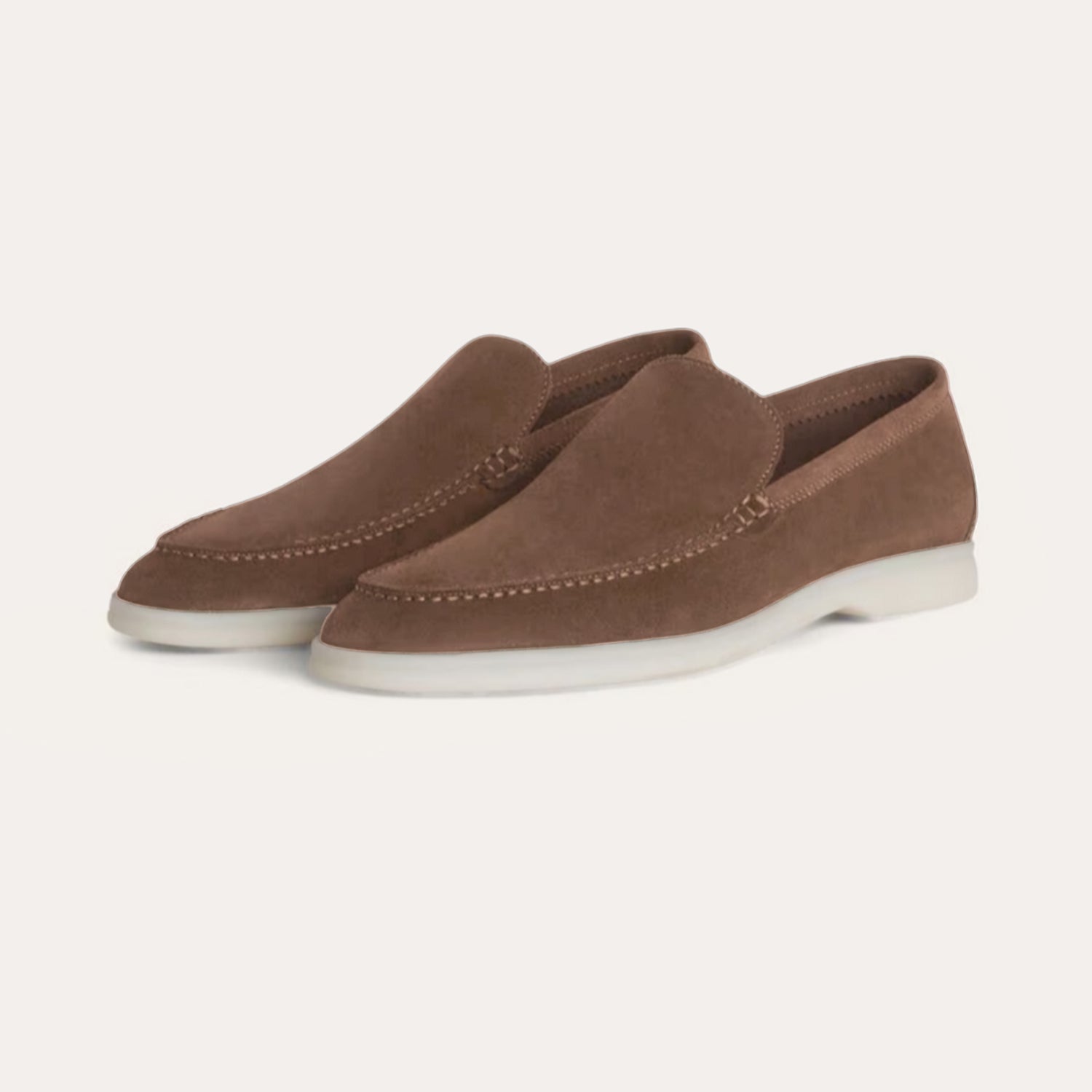 Refined Suede Loafers – Dark Brown