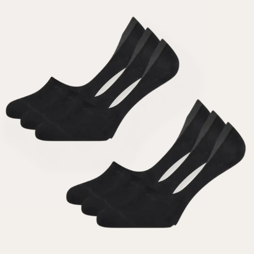 6-Pair Invisible Loafer Socks - Black