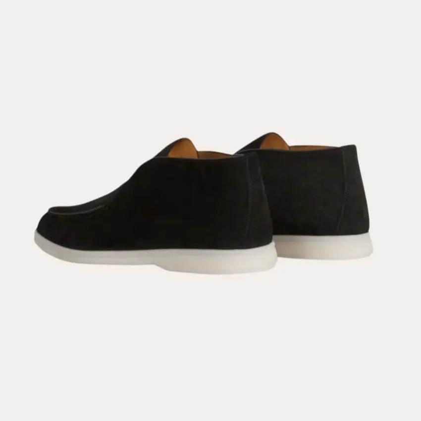 High Suede Loafers for Men - Black