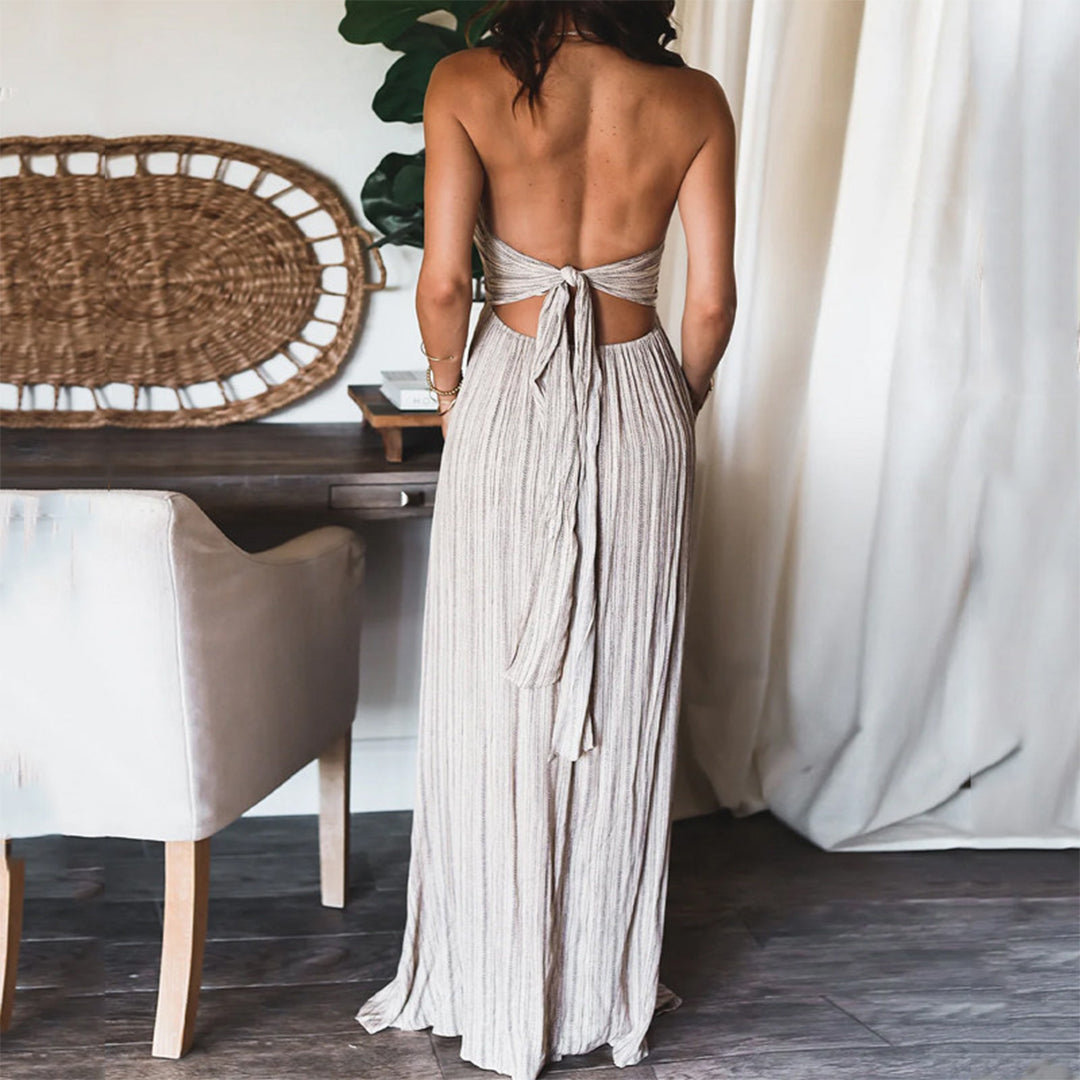 VILMA - Summer Casual Halter Maxi Dress