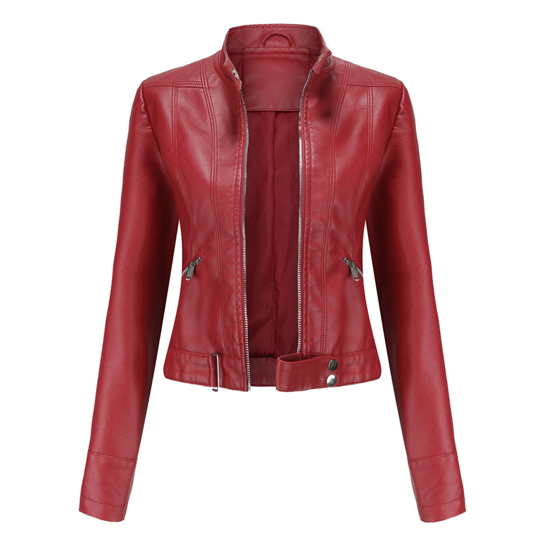 OXANA - Short Leather Jacket for Women (Spring/Summer)