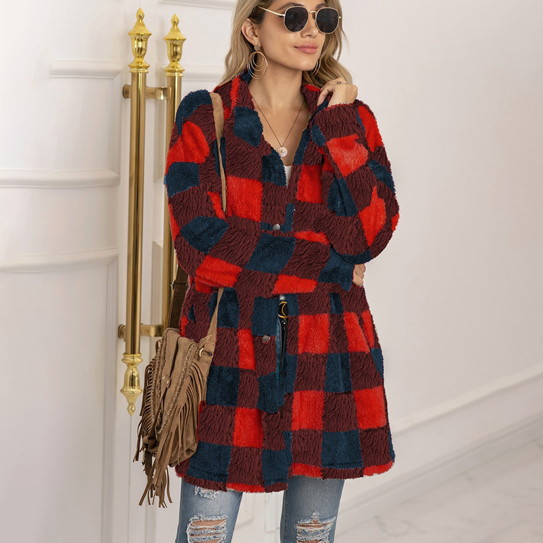 VIALI - Comfortable Checked Summer Jacket