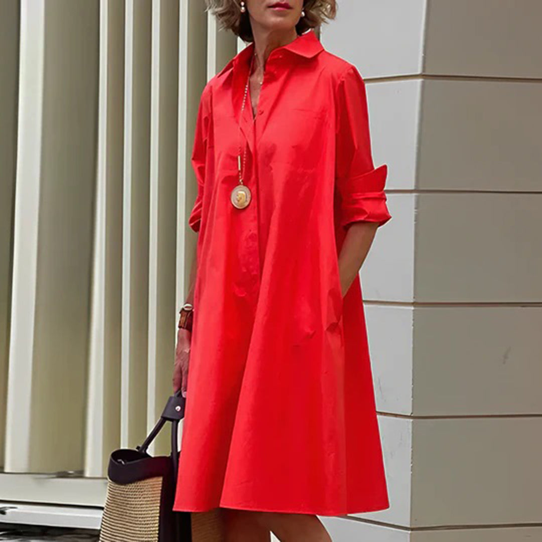 ASHLEY - Fashionable summer dress with long sleeves