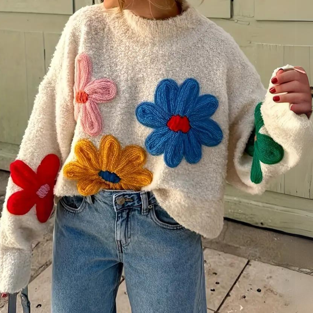 BRENDA - Stylish Summer Floral Jumper for Women