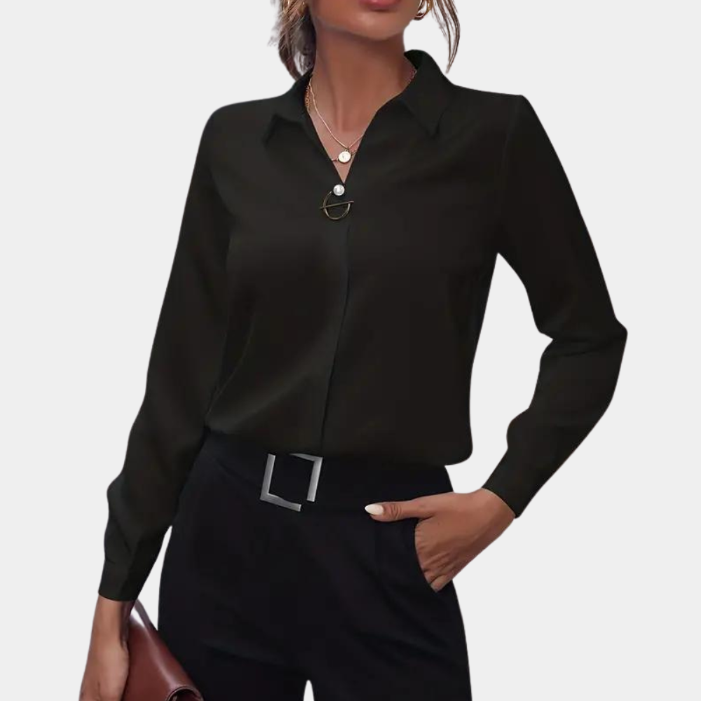Sienna - Elegant Plain Women's Blouse for Summer