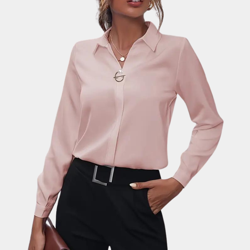 Sienna - Elegant Plain Women's Blouse for Summer
