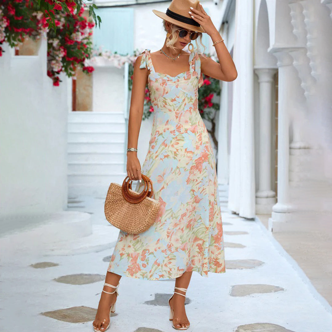 BRIA - Fashionable Summer Floral Midi Dress