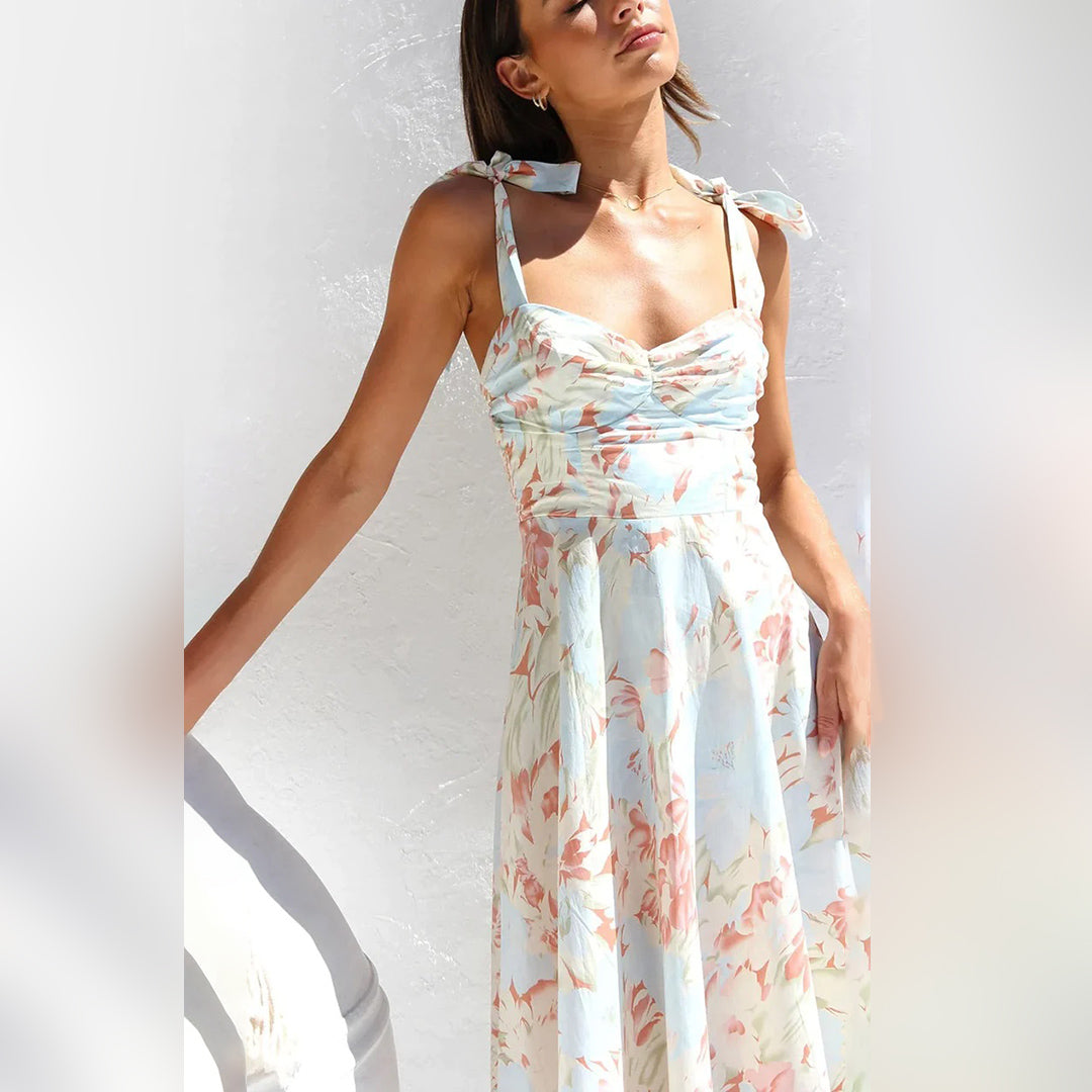 BRIA - Fashionable Summer Floral Midi Dress