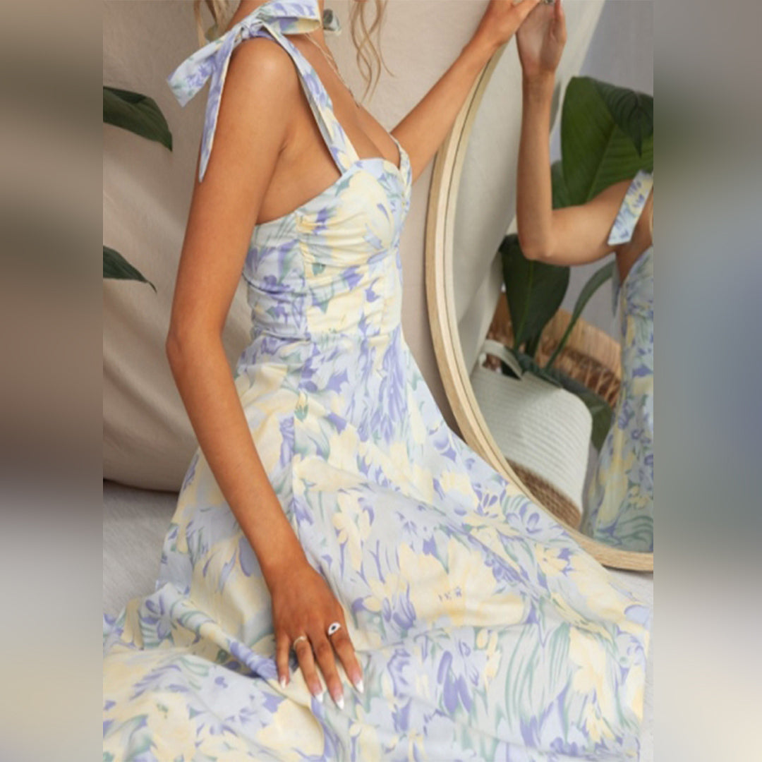 BRIA - Fashionable Summer Floral Midi Dress