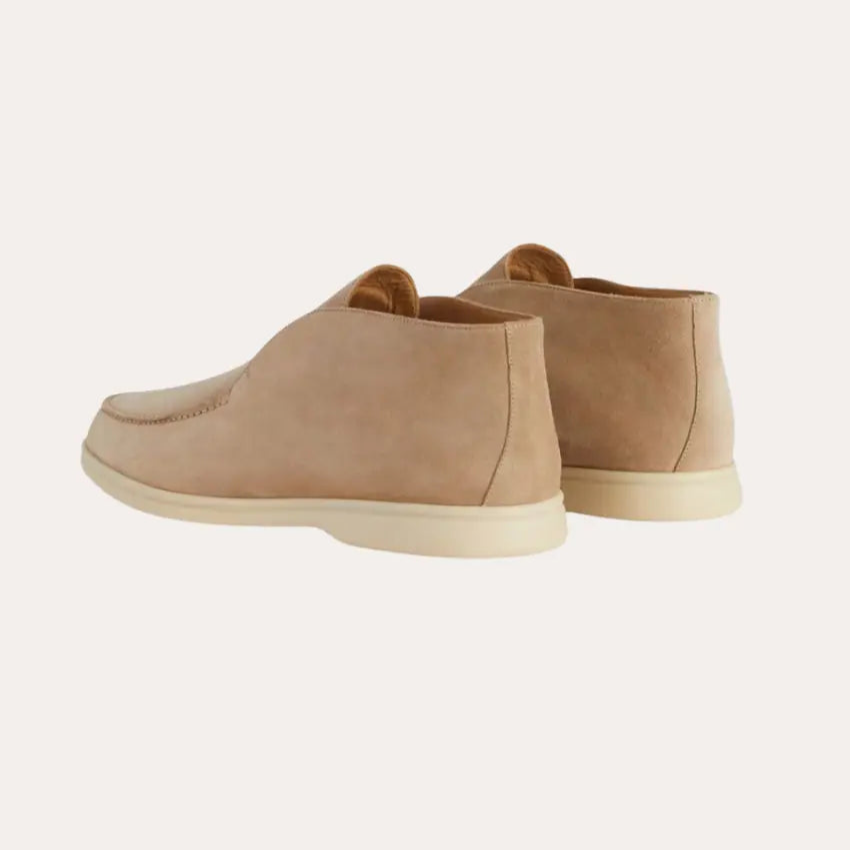 High Suede Loafers for Men - Beige