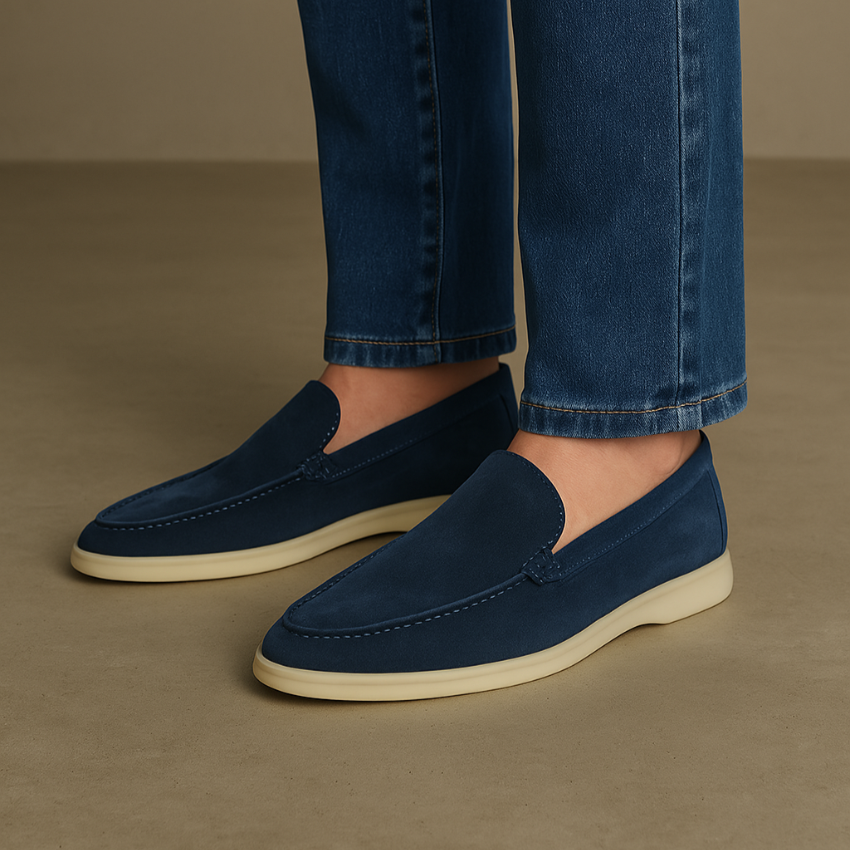 Refined Suede Loafers – Blue