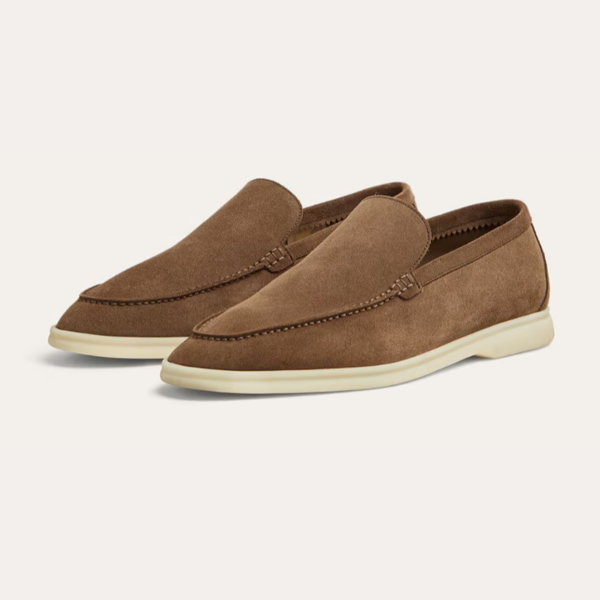 Refined Suede Loafers – Brown