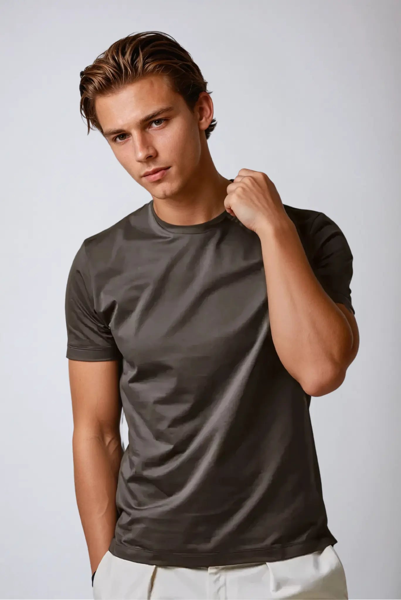 Signature Supima T-Shirt - Profond Braun